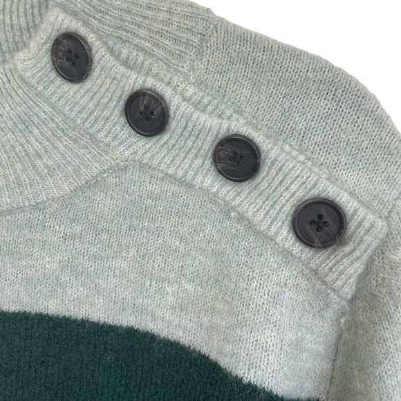 Whistles Stripe Button Neck Jumper Stripes Size Medium NWT - Picture 8 of 14